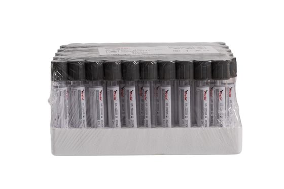 16*100mm Grey Vacuum Blood Test Tube with Composite Antimony System Technology in Grey