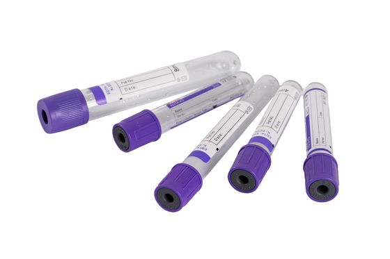 PET tubo de vacío Muestra de sangre Anticoagulante tubo de análisis de sangre de vacío púrpura