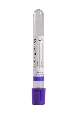 10 Ml EDTA Vacutainer Tubes PP PET/Glass BD K3 EDTA Tubes Purple