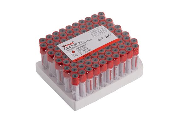 Activador de coágulos de vacunador rojo PET Activador de coágulos de vacunador 1 ml-10 ml Activador de coágulos rojos superior