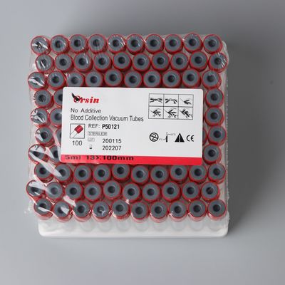 Red Top Blood Tube Tanpa Aditif 8ml 9ml 10ml Bd Tanpa Aditif Tube
