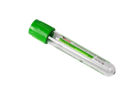 Green Cap Lithium Heparin Vacuum Blood Collection Tube for Emergency Biochemistry Testing and Electrolyte Monitoring with Rapid Anticoagulation