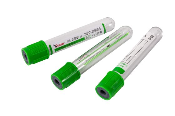 Lithium Heparin Vacuum Blood Test Tube with Rapid Action Reversible for Used In Emergency Biochemical Laboraty